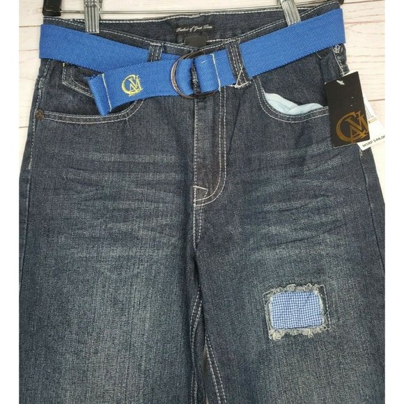 Cavi Product Of Great Taste 28/12 Blue Patched Designer Cotton Jeans - Picture 3 of 12